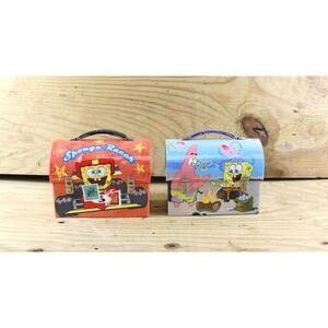 Spongebob Lunchbox Racer Patrick Tin Camping Vintage 2006 Multicolor Metal